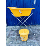 Vintage retro Bébé-Jou babybadje en luieremmer